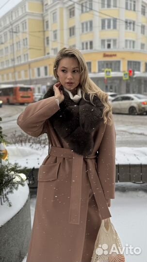 Пальто с Песцом Зимнее Женское