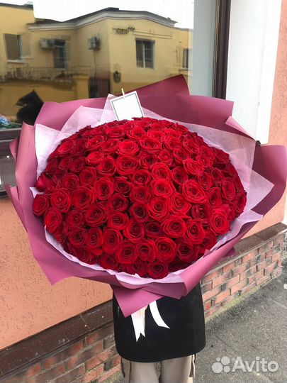 Большой букет роз, доставка, самовывоз
