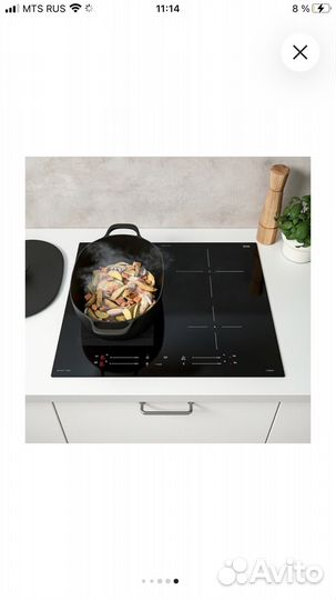 Индукционная варочная панель икеа Смаклиг, черный