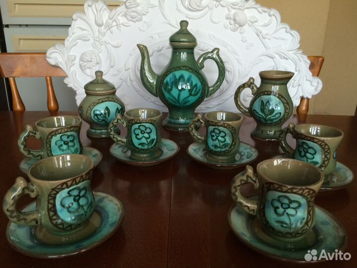 Антикварный Чайно-Кофейный Сервиз 