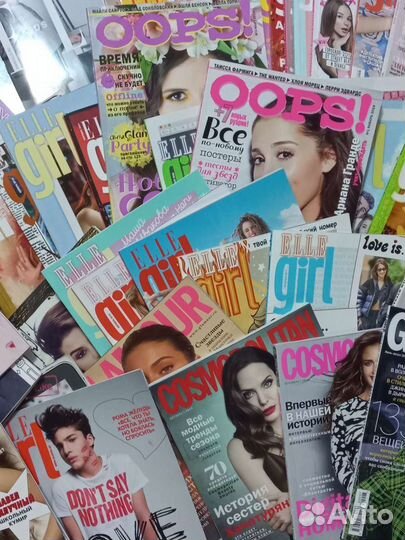 Журналы Elle girl, cosmopolitan, glamour, Elle