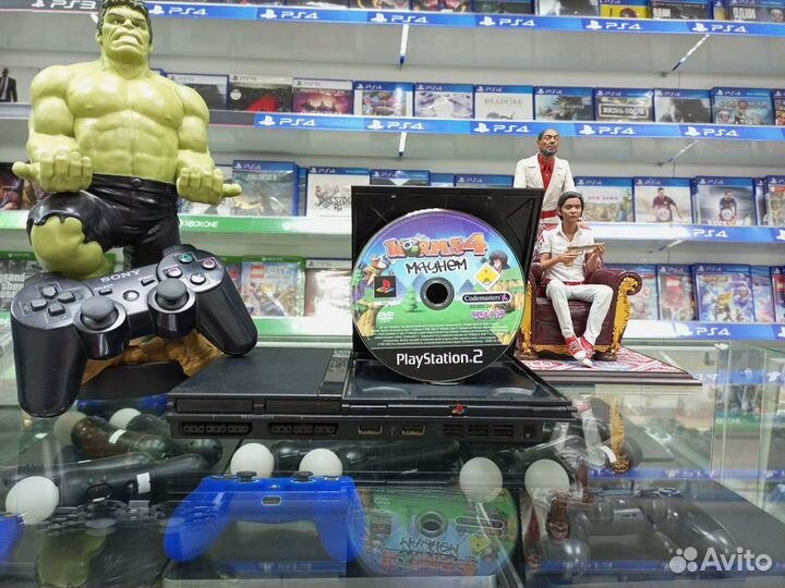 Sony Play Station 2 + Worms: Mayhem 4 - обмен