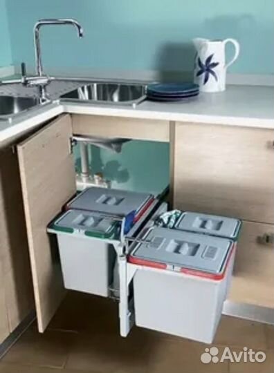 Выдвижное мусорное ведро для раздельного сбора