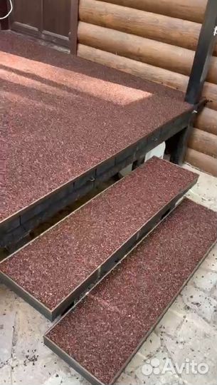 Крыльцо, ступени за 2 дня. Укладка каменного ковра