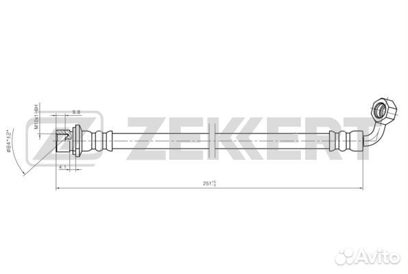Шланг тормозной задний правый Lexus GX