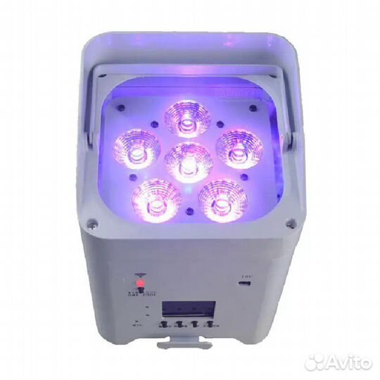 LED прожектор 4*18, 6*18W rgbwa+UV WI-FI с аккумул