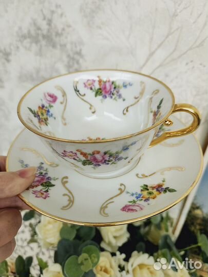 Чашка с блюдцем/ чайная пара фарфор