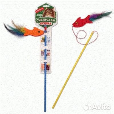 Игрушка дразнилка - удочка для кошек Сибирская Кош