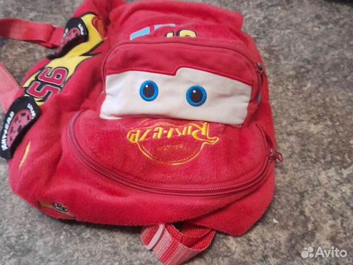 Рюкзак детский для мальчика молния mcqueen