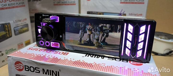 Авто магнитола 1din с видео D493P5 Bluetooth новые