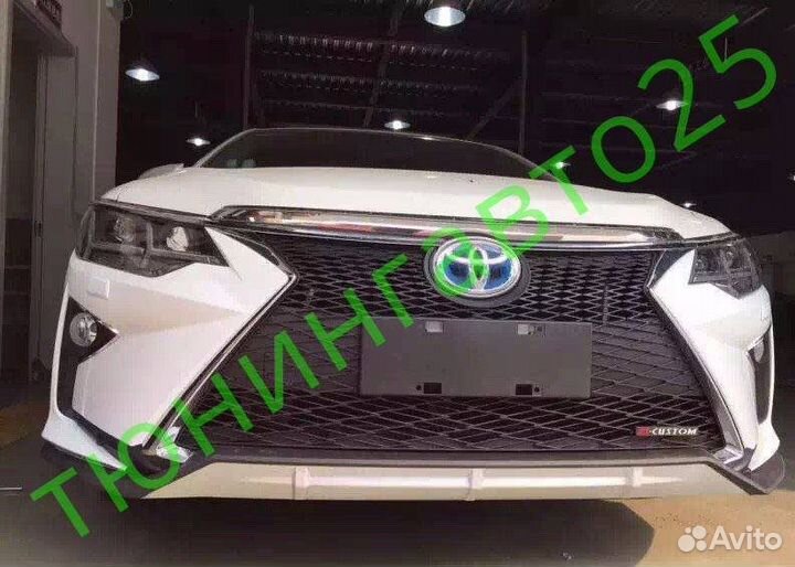 Бампер в стиле Lexus для Toyota Camry (камри) 55