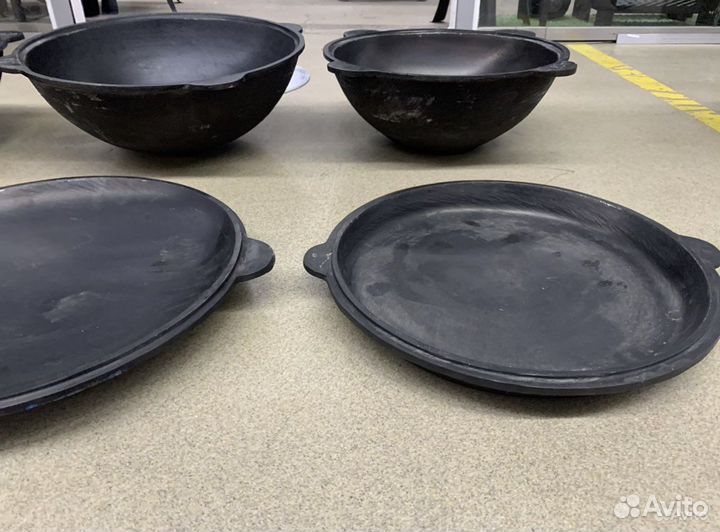 Казаны с крышкой сковородкой