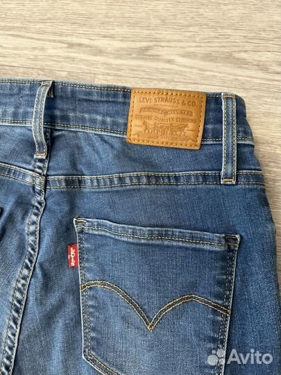 Джинсы levis 721 high rise skinny синие оригинал