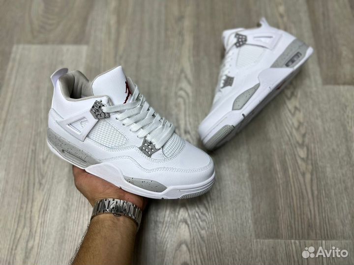 Кроссовки Air Jordan 4 Retro White Oreo (36-45)