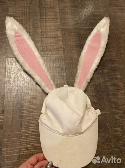 Бейсболка с ушками - зайка, заячьи ушки