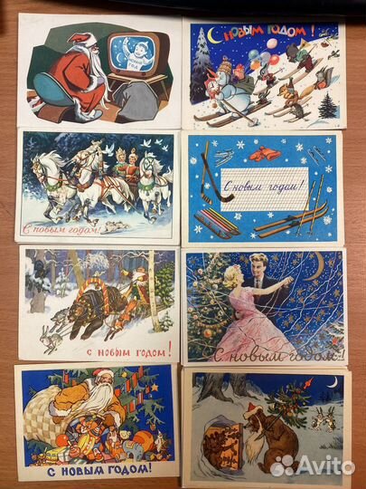 Открытки СССР 1 Мая, 7 ноября, Новогодние 60е г