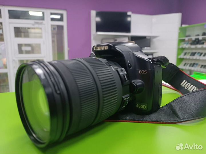 Canon EOS450D с обьективом sigma 18-200mm