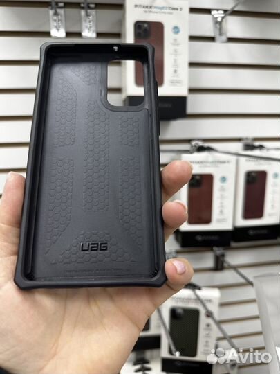 Чехол Uag Monarch для Samsung Note 20 чёрный карбо
