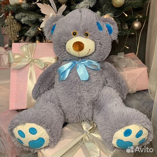 Мишка плюшевый белый для влюблённых большой 90 см