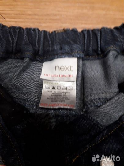 Джинсы Next, ветровка Armani в идеале на 9-12 мес