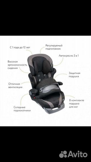 Новое детское автокресло 9-36кг Saratto cruise 4s