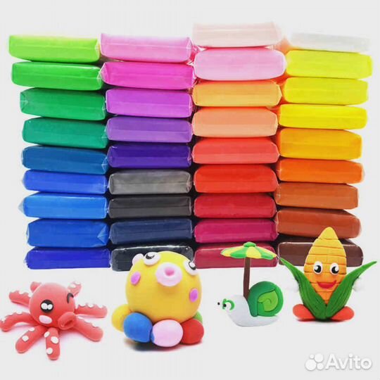 Легкий пластилин 12 цветов