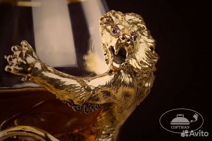 Бокал коньячный львы