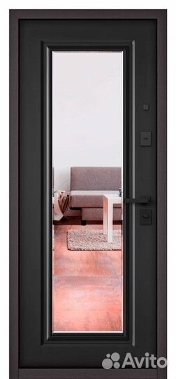 Дверь входная с зеркалом