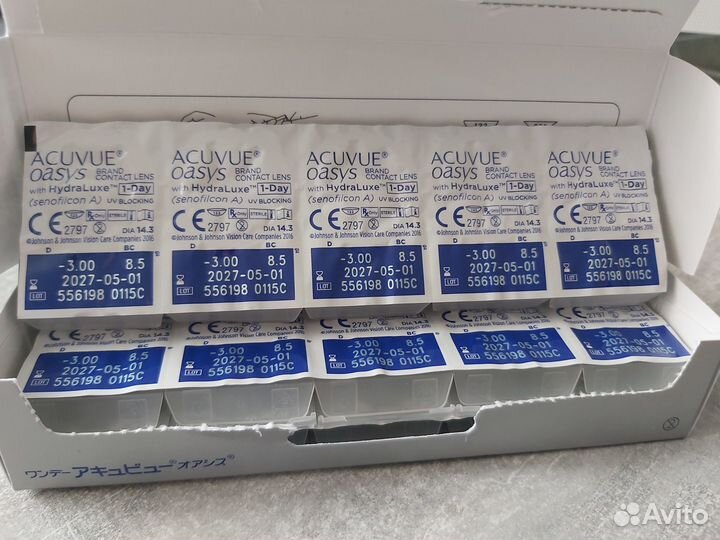 Линзы acuvue oasys однодневные (3,0)