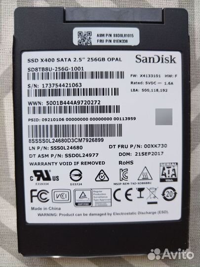 SSD SanDisk X400 SATA 2.5'' 256GB opal