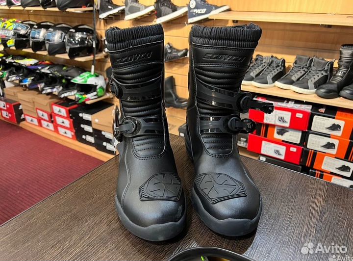 Высокие боты для мото