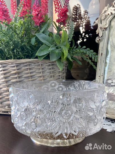 Хрустальная ваза на ножке СССР
