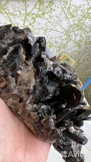 Камни и минералы редкий Морион