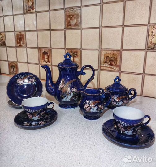 Сервиз кобальт Жар птица гдр