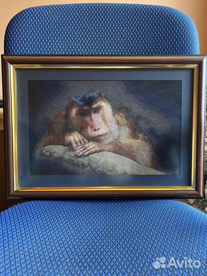 Картина вышивка крестом Мыслитель