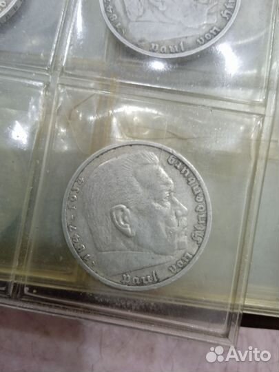 Германия 5 рейхсмарок 1937г A Серебро