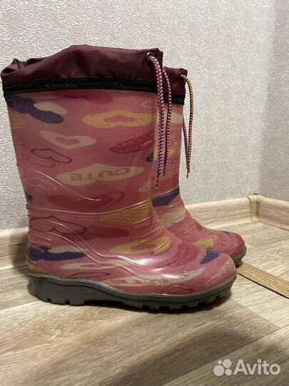 Детские резиновые сапоги 34 размер