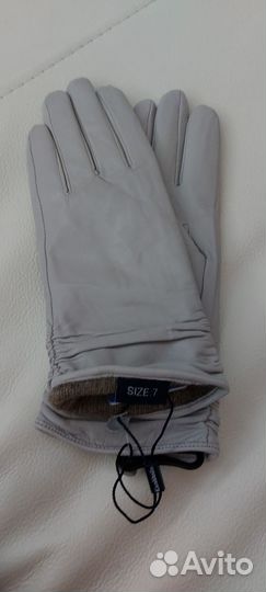 Перчатки женские из лайковой кожи на шерсти