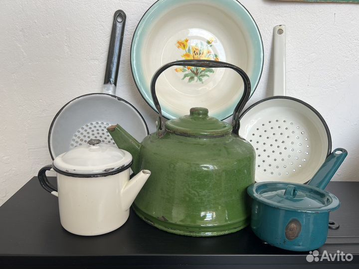 Посуда эмалированная винтаж СССР