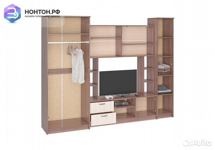 Стенка Марта-11 ясень шимо темный / ясень шимо све