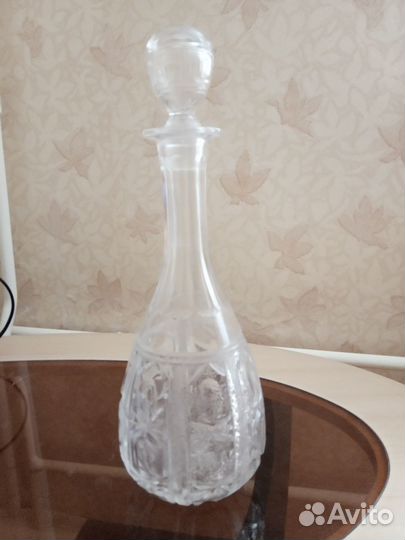 Графины,стаканы, поднос хрустальный