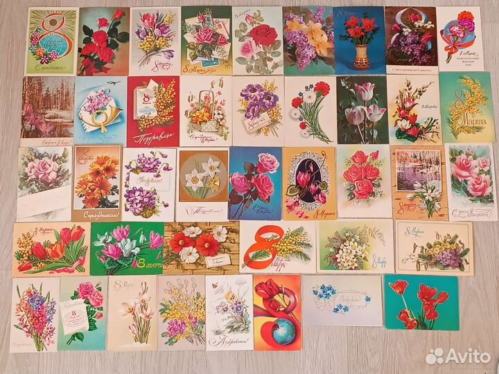 Открытки 8 марта чистые