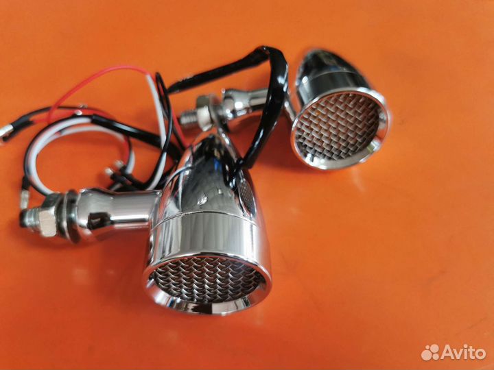 Поворотники хром сталь LED