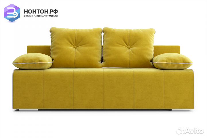 Диван еврокнижка Лестер горчичный