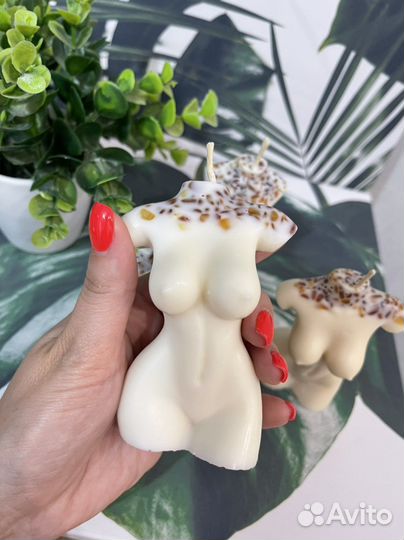 Натуральные свечи с янтарем