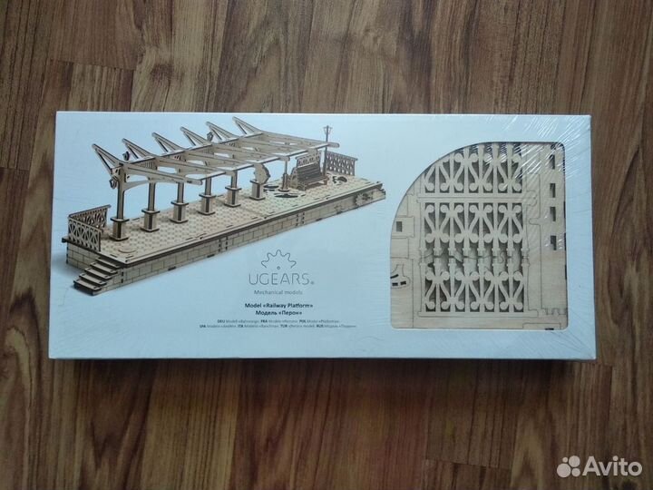 3D конструктор ugears Локомотив c тендером, Перон