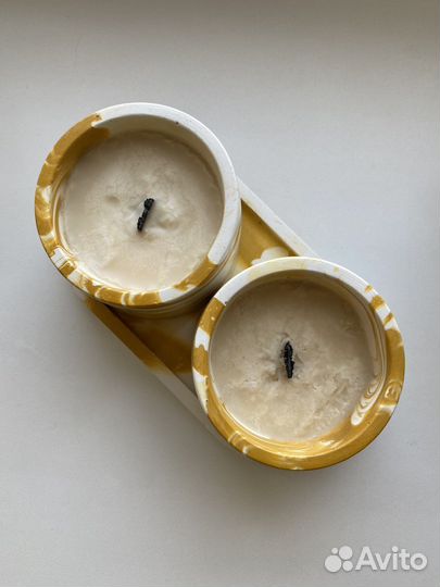 Свечи ароматические, фитиль с потрескиванием