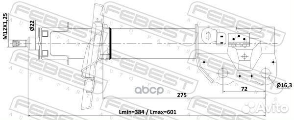 Амортизатор передний правый 05110-002FR Febest