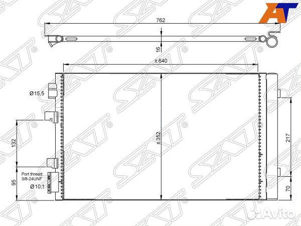 Радиатор кондиционера renault fluence 10/megan 08