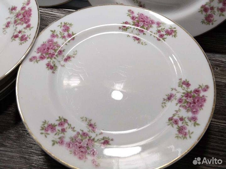 Костяной фарфор тарелки Япония 12 шт